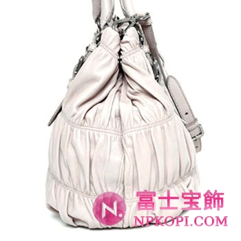 プラダ（PRADA）NAPPA GAUFRE`　レディース2wayトートバッグ　ライトグレー　BN1789-QRD-D32 